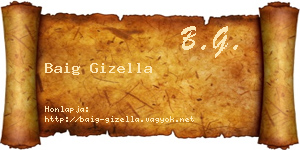 Baig Gizella névjegykártya